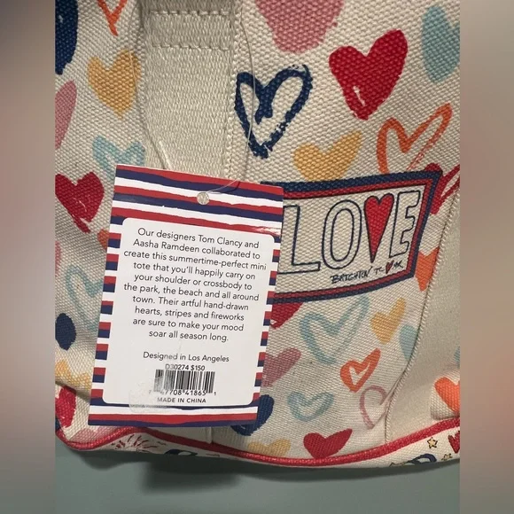 BRIGHTON Red White And You Mini Tote NWOT - Picture 8 of 10